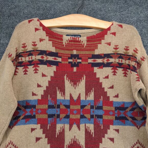 American Living SouthWest Pattern Sweater Mens Size Small Southwestern Pattern - Picture 7 of 12